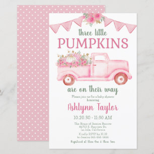 Budget Little Pumpkin Triplet Girl Baby Shower