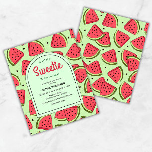 Budget Little Sweetie Watermelon BabyShower Invite
