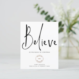 Budget Logo Believe Black White Company Holiday