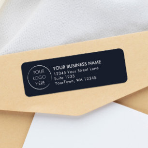 Budget Logo Business Mailing Black Return Address