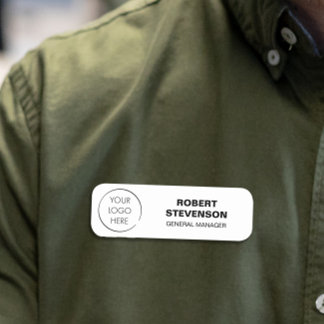 Budget Logo Business Store Identification Badge, Name Tag