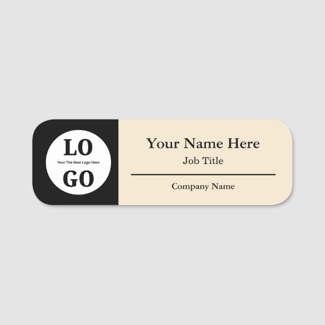 Budget Logo Company Identification Name Tag (Front)