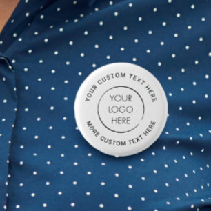 Budget Logo Custom Business Pin, Marketing Branded 3 Cm Round Badge
