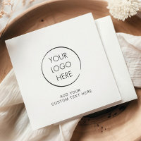 Budget Logo Napkin, Business Marketing Branded