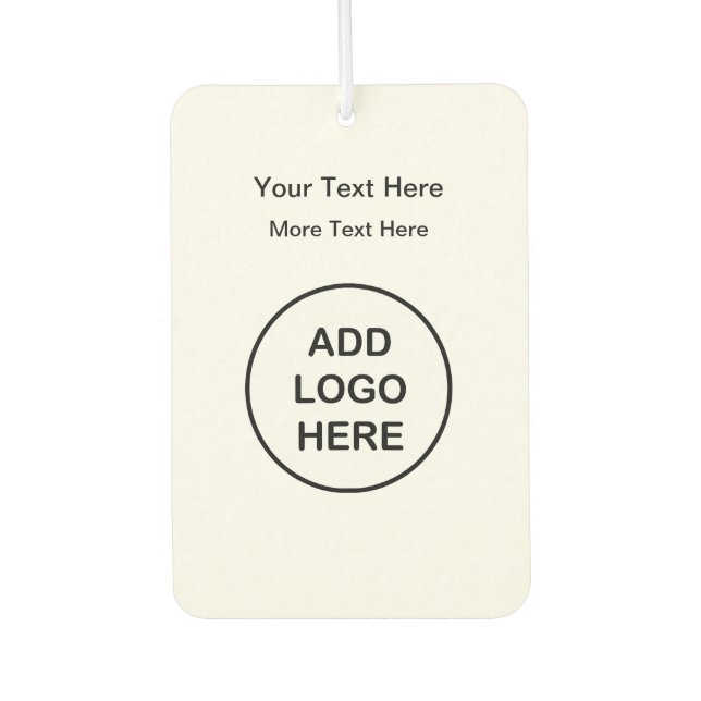 Budget Logo Style Business Promotional  Car Air Freshener (Front)