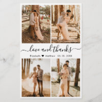 Budget Love and Thanks Collage Wedding Thank You F