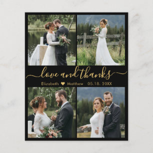 Budget Love and Thanks Collage Wedding Thank You F Flyer