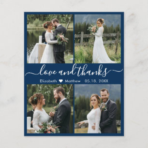 Budget Love and Thanks Collage Wedding Thank You Flyer
