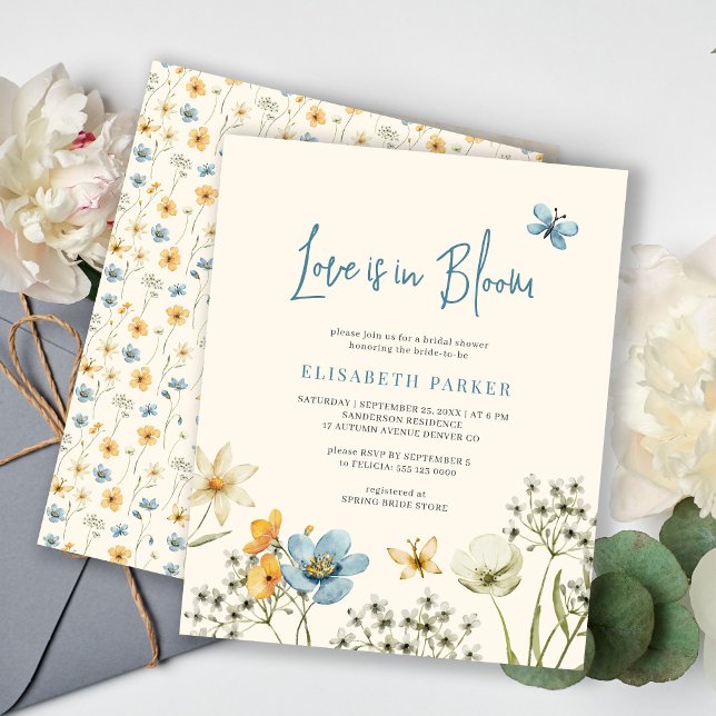Budget love in bloom bridal shower invitation  (Creator Uploaded)