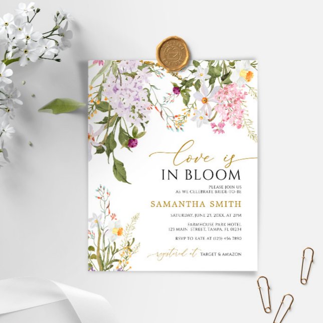 BUDGET Love in Bloom Wilflowers Shower Invitation (Creator Uploaded)
