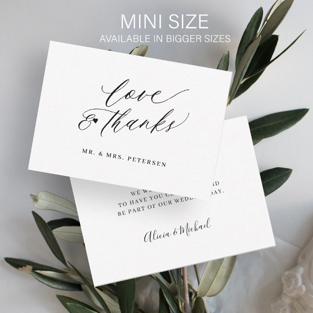 Budget love thanks script simple wedding thank you card (Creator Uploaded)
