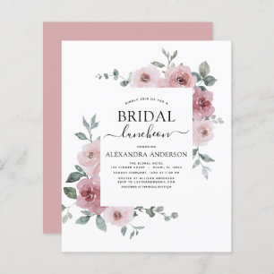 Budget Luncheon Dusty Rose Pink Bridal Shower