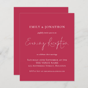 Budget Magenta Wedding Evening Reception