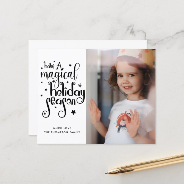 Budget Magical Holiday Season Photo Christmas (Front/Back In Situ)