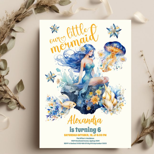 Budget Magical Mermaid Birthday Party Flyer (Creator Uploaded)