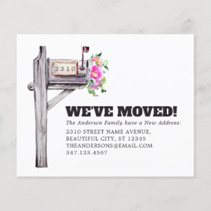 Budget Mailbox Floral New Home Moving Announcement