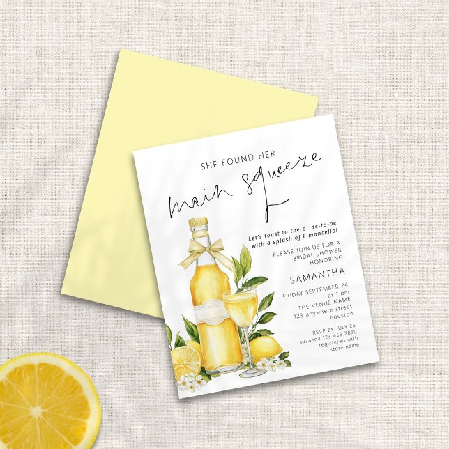 Budget Main Squeeze Limoncello Bridal Shower (Front and back view)