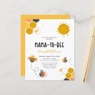Budget Mama-To-Bee Baby Shower Invitation