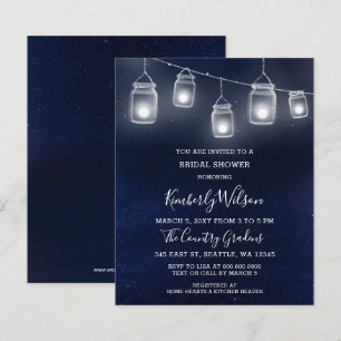 Budget Mason Jars Bridal Shower Invitation