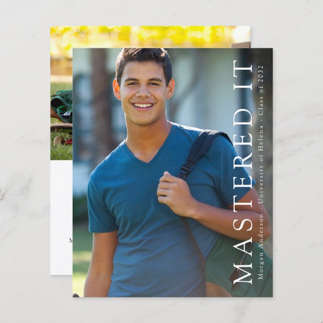 BUDGET Mastered It Graduate Announcement (Front/Back)