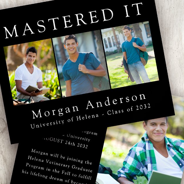 BUDGET Mastered It Photo Graduation Announcement (Creator Uploaded)
