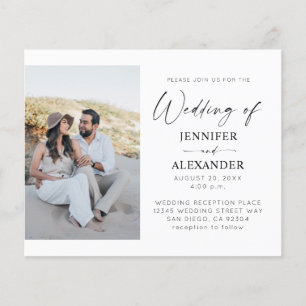 Budget MD Black & White Calligraphy Photo Simple 3 Flyer