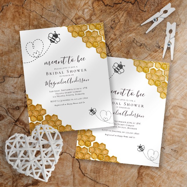 Budget Meant to Bee Bridal Shower Invitation (Creator Uploaded)