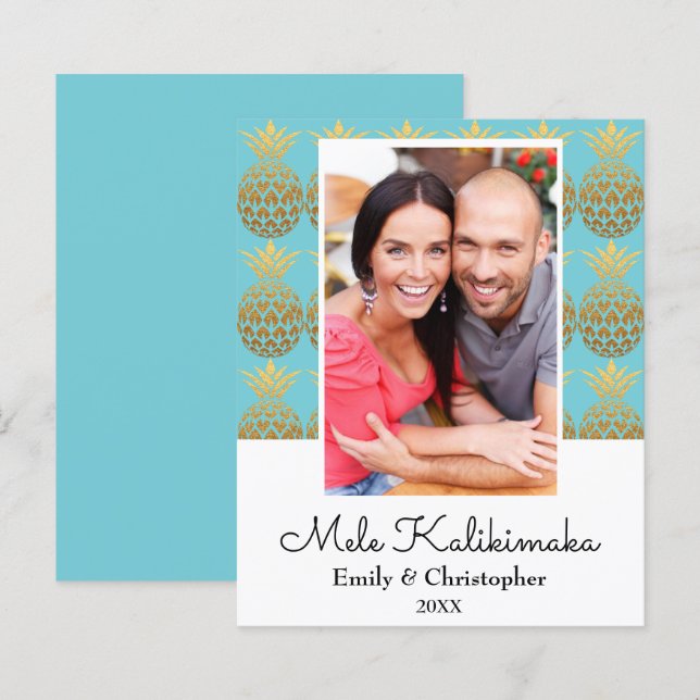 Budget Mele Kalikimaka Christmas Photo Card (Front/Back)