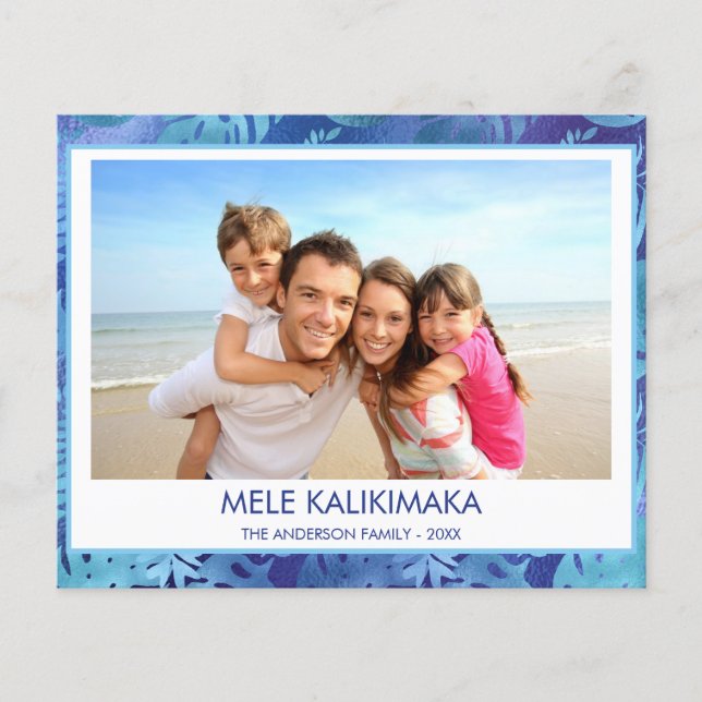 BUDGET MELE KALIKIMAKA HAWAIIAN TROPICAL PHOTO (Front)