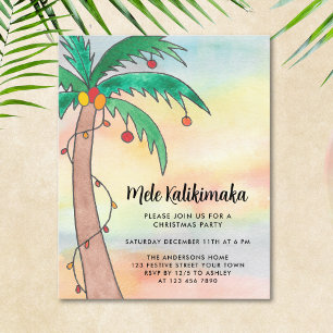 Budget Mele Kalikimaka Party Invitation
