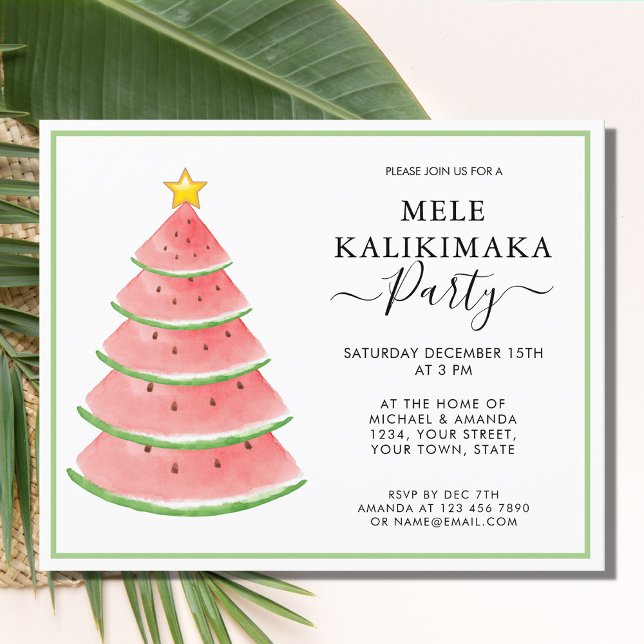 Budget Mele Kalikimaka Party Invitation (Creator Uploaded)