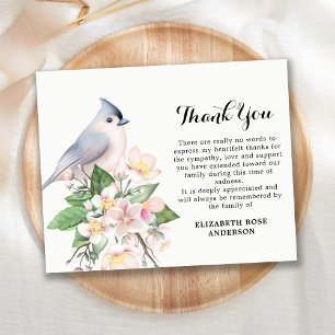 Budget Memorial Bird Floral Funeral Thank You