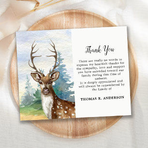 Budget Memorial Deer Sympathy Funeral Thank You   