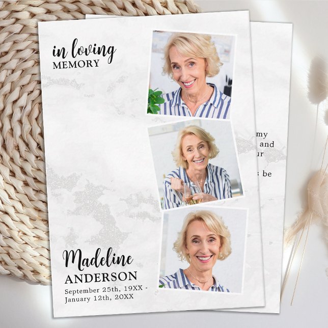 Budget Memorial Photo Sympathy Funeral Thank You Card (Creator Uploaded)