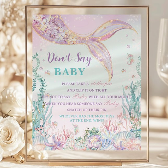 Budget Mermaid Baby Shower Don't Say Baby Fun Game (Creator Uploaded)