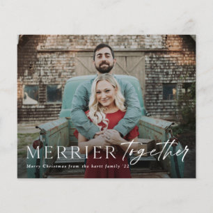 Budget Merrier Together Photo Christmas Card