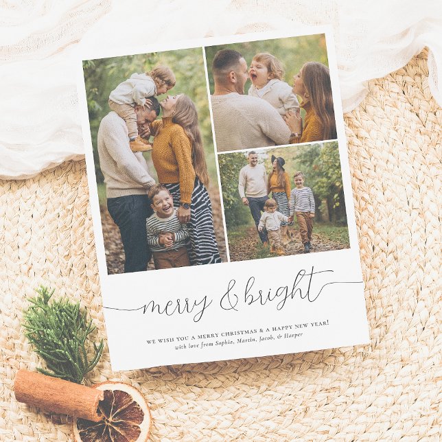 Budget Merry & Bright 3 Photo Christmas Holiday (Creator Uploaded)