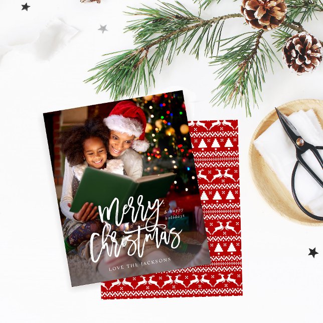 Budget Merry Christmas Calligraphy Vertical Photo (Creator Uploaded)