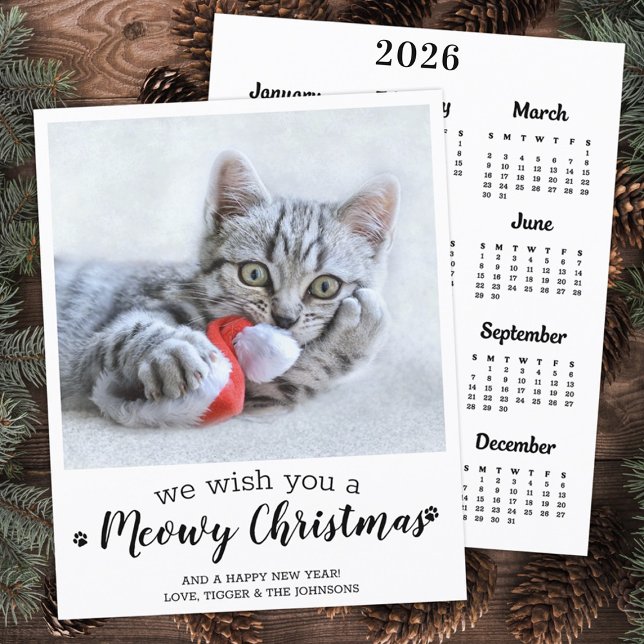 Budget Merry Christmas Cat Pet Photo 2025 Calendar (Creator Uploaded)