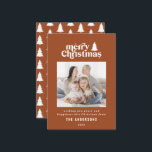 budget Merry Christmas graphic photo holiday Card<br><div class="desc">budget Merriest Christmas graphic typography photo holiday card. With modern hand drawn text and trees.</div>