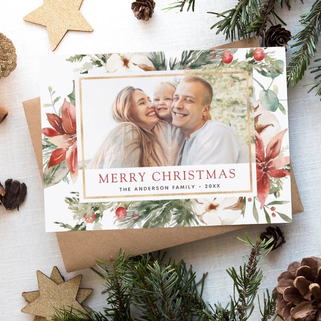 Budget Merry Christmas Greenery Photo Holiday (Creator Uploaded)