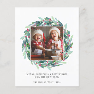 Budget Merry Christmas Holiday Photo Card 