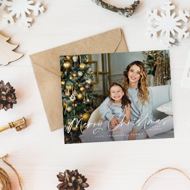 Budget Merry Christmas Minimalist H Photo 4 Flyer (Creator Uploaded)