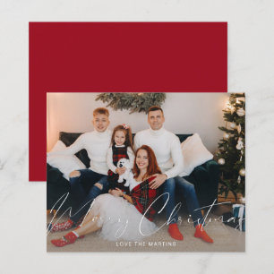 Budget Merry Christmas Modern Script Photo