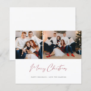 Budget Merry Christmas Modern Script Two Photo