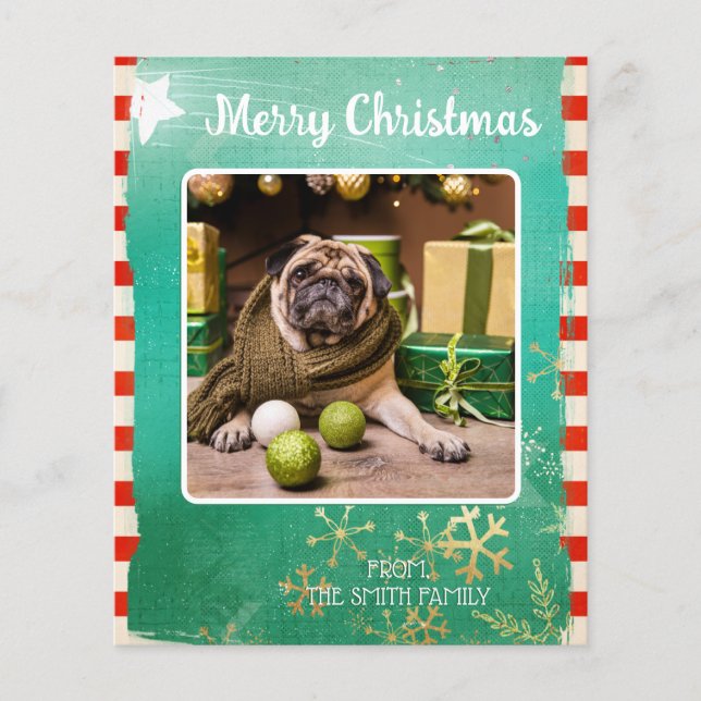Budget Merry Christmas Pet Photo (Front)