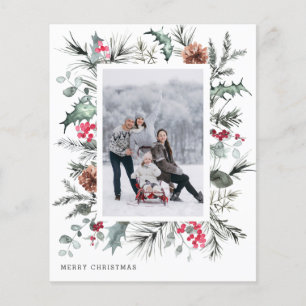 Budget Merry Christmas Photo Holiday 2024 card