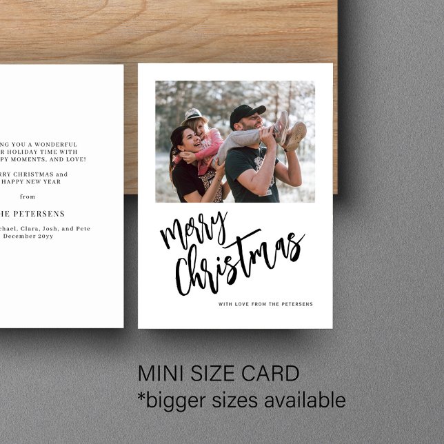Budget Merry Christmas photo simple Holiday Card (Creator Uploaded)