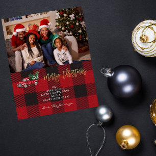 Budget Merry Christmas Truck & Buffalo Photo H Flyer