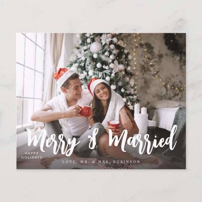 Budget  Merry & Married Minimalist H Photo Flyer (Front)